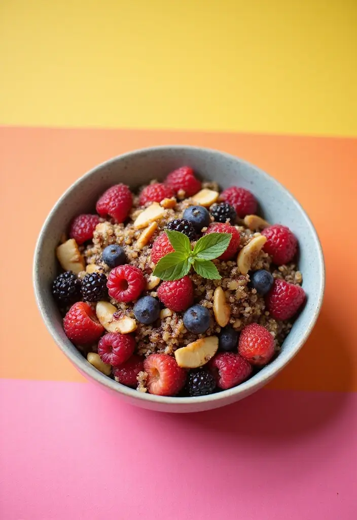 25 Protein Snack Recipes Healthy and Energizing - 19. Berry Quinoa Salad