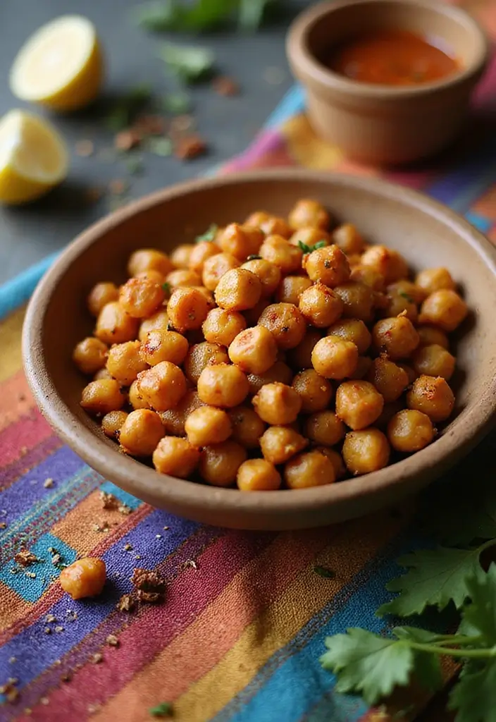 25 Protein Snack Recipes Healthy and Energizing - 2. Spicy Chickpea Snaps