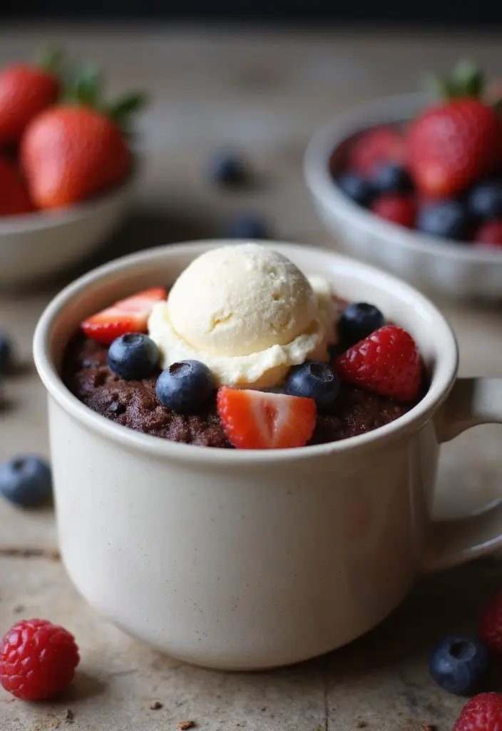 25 Protein Snack Recipes Healthy and Energizing - 21. Vegan Chocolate Mug Cake