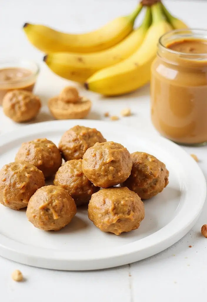 25 Protein Snack Recipes Healthy and Energizing - 3. Peanut Butter Banana Protein Balls
