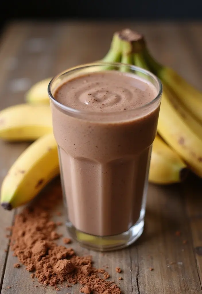 25 Quick and Easy Snack Recipes with Just 3 Ingredients 163 25 Quick and Easy Snack Recipes with Just 3 Ingredients - 25. Chocolate Banana Smoothie