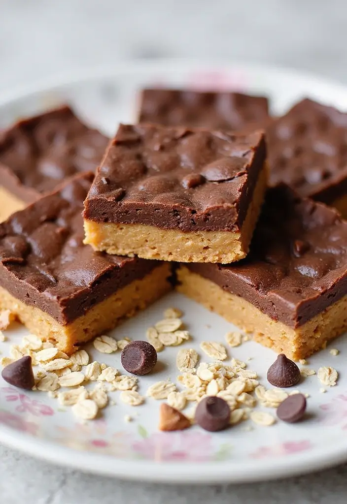 25 Quick and Easy Sweet Snack Recipes for Anytime Treats 1 25 Quick and Easy Sweet Snack Recipes for Anytime Treats - 1. No-Bake Chocolate Peanut Butter Bars
