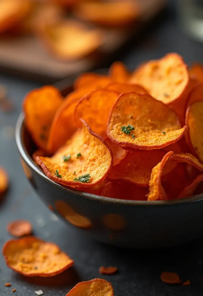 25 Savory Snack Mix Recipes for Movie Nights 141 25 Savory Snack Mix Recipes for Movie Nights - 21. Savory Sweet Potato Chips