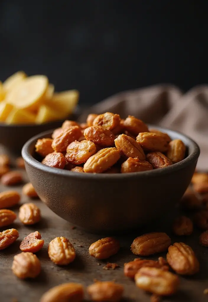 25 Savory Snack Mix Recipes for Movie Nights 43 25 Savory Snack Mix Recipes for Movie Nights - 7. Sweet & Spicy Nuts
