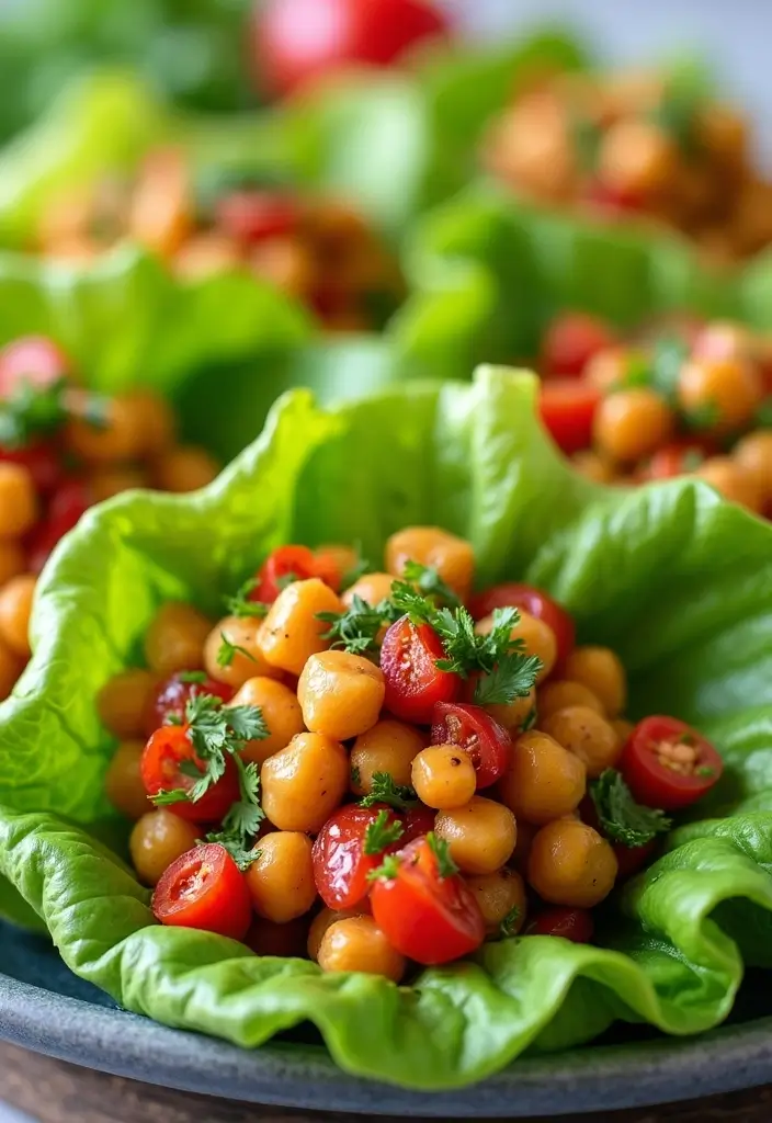 25 Snack Platter Ideas and Finger Food Appetizer Recipes for Parties 63 25 Snack Platter Ideas and Finger Food Appetizer Recipes for Parties - 10. Chickpea Salad Lettuce Wraps