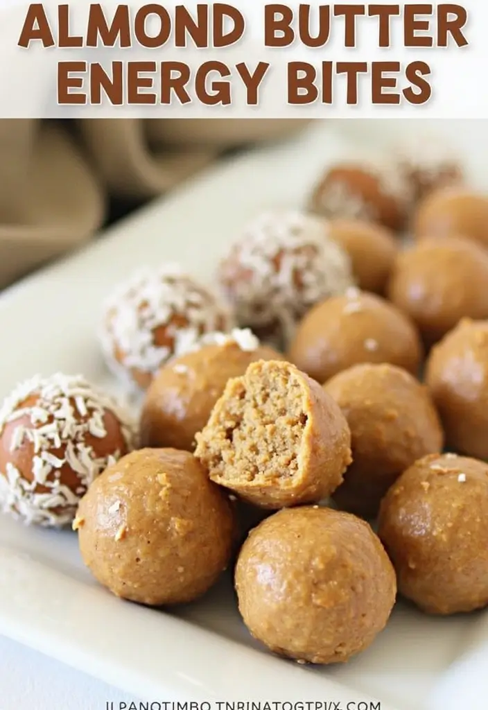 25 Snack Platter Ideas and Finger Food Appetizer Recipes for Parties 77 25 Snack Platter Ideas and Finger Food Appetizer Recipes for Parties - 12. Almond Butter Energy Bites