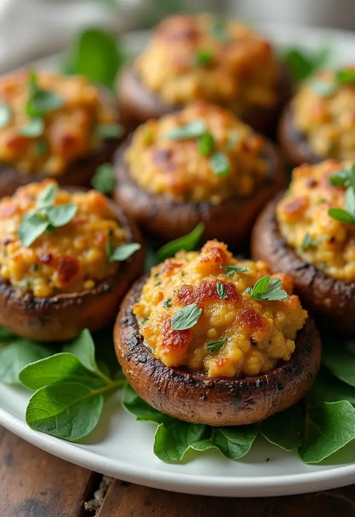 25 Snack Platter Ideas and Finger Food Appetizer Recipes for Parties 124 25 Snack Platter Ideas and Finger Food Appetizer Recipes for Parties - 19. Vegan Stuffed Mushrooms