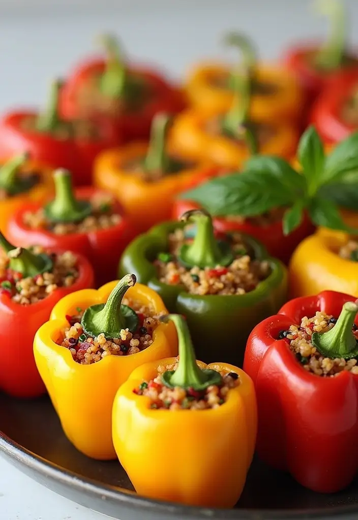 25 Snack Platter Ideas and Finger Food Appetizer Recipes for Parties 15 25 Snack Platter Ideas and Finger Food Appetizer Recipes for Parties - 3. Mini Stuffed Peppers
