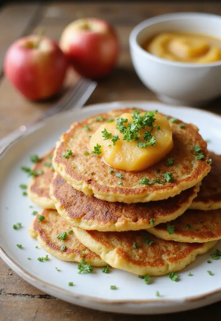 25 Snack Recipes with Potato for Crispy Savory Treats - 21. Potato Pancakes with Applesauce