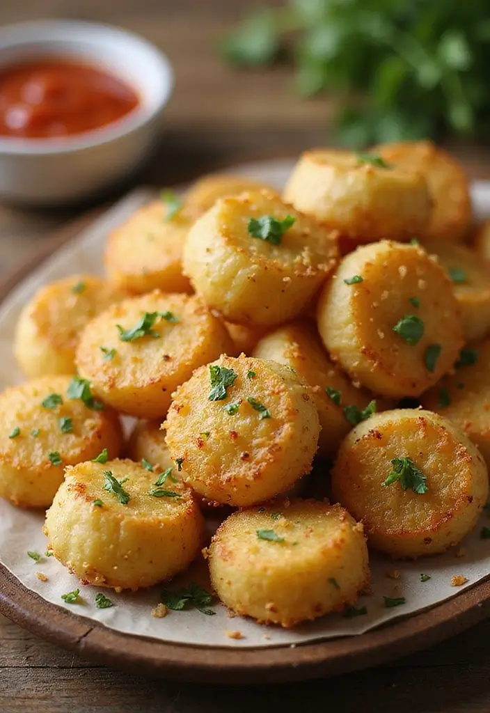 25 Snack Recipes with Potato for Crispy Savory Treats - 3. Garlic Parmesan Potato Bites