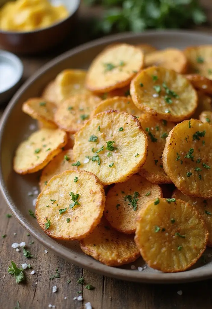 25 Snack Recipes with Potato for Crispy Savory Treats - 4. Herbed Potato Chips