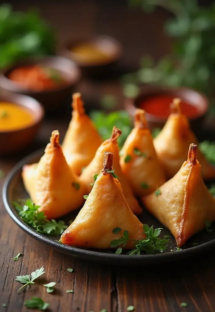 25 Snack Recipes with Potato for Crispy Savory Treats - 6. Spicy Potato Samosas
