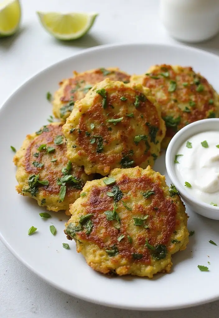 25 Snack Recipes with Potato for Crispy Savory Treats - 7. Potato and Spinach Fritters