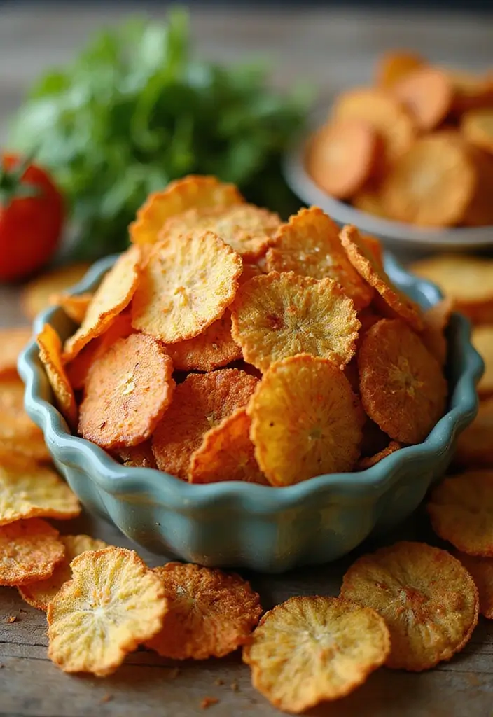 25 Spicy Ranch Snack Mix Recipes for Bold Flavor 43 25 Spicy Ranch Snack Mix Recipes for Bold Flavor - 7. Spicy Ranch Veggie Chips