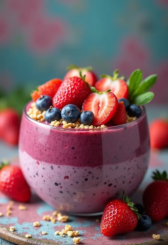 25 Weight Watchers Snack Recipes for Smart Snacking 152 25 Weight Watchers Snack Recipes for Smart Snacking - 24. Berry Smoothie Bowl