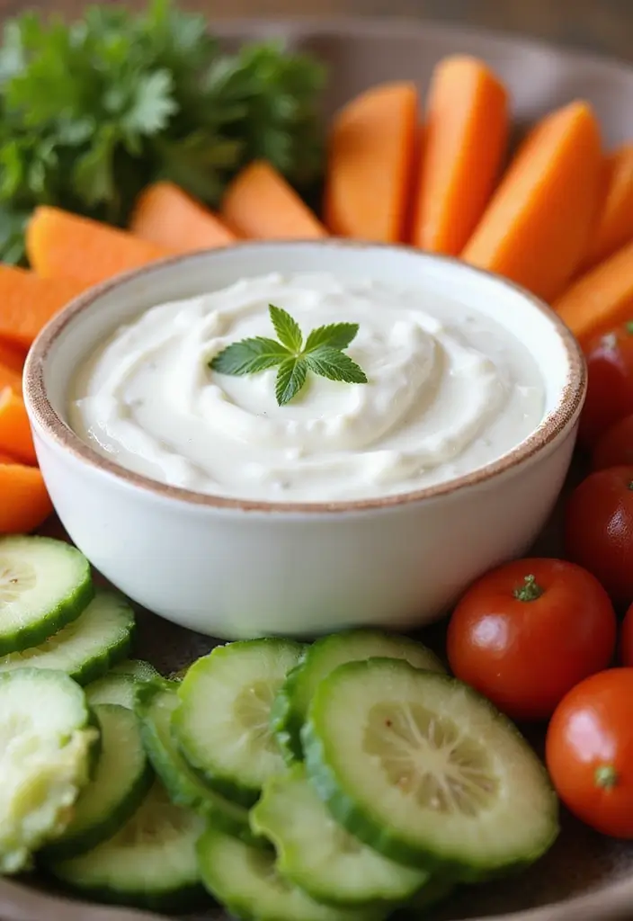 26 Easy Keto Snack Recipes for Low-Carb Lovers 69 26 Easy Keto Snack Recipes for Low-Carb Lovers - 11. Greek Yogurt Dip with Veggies
