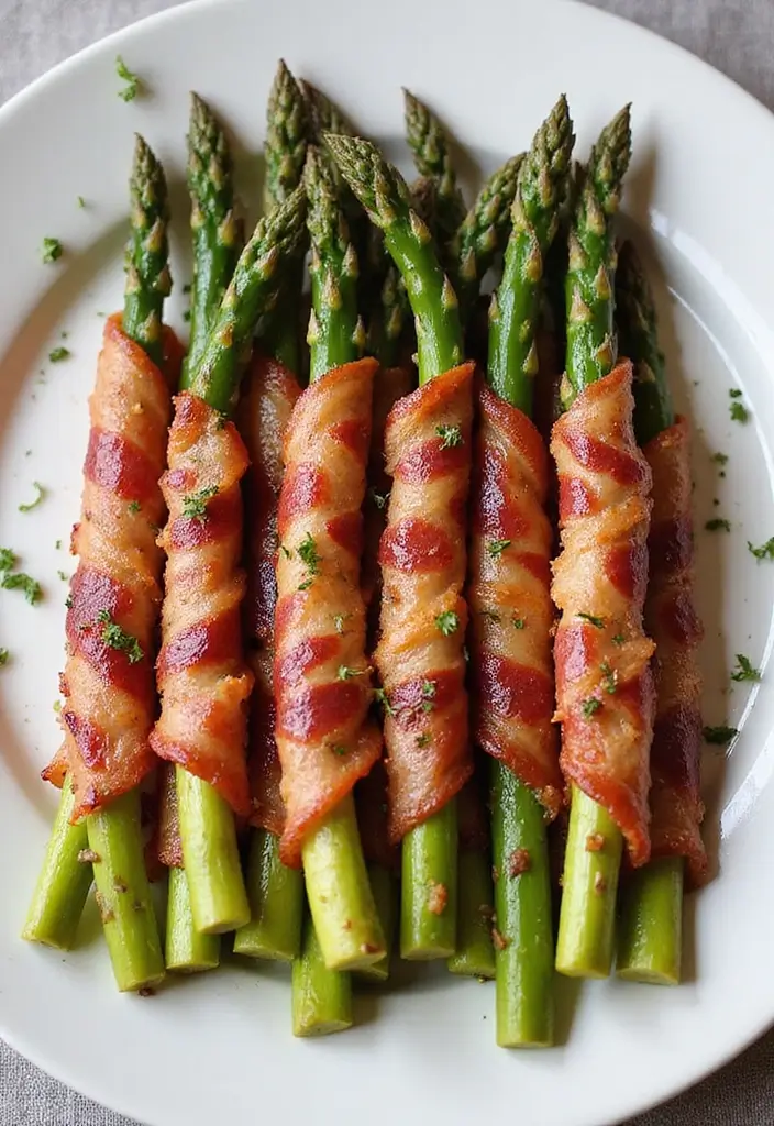 26 Easy Keto Snack Recipes for Low-Carb Lovers 97 26 Easy Keto Snack Recipes for Low-Carb Lovers - 15. Bacon-Wrapped Asparagus