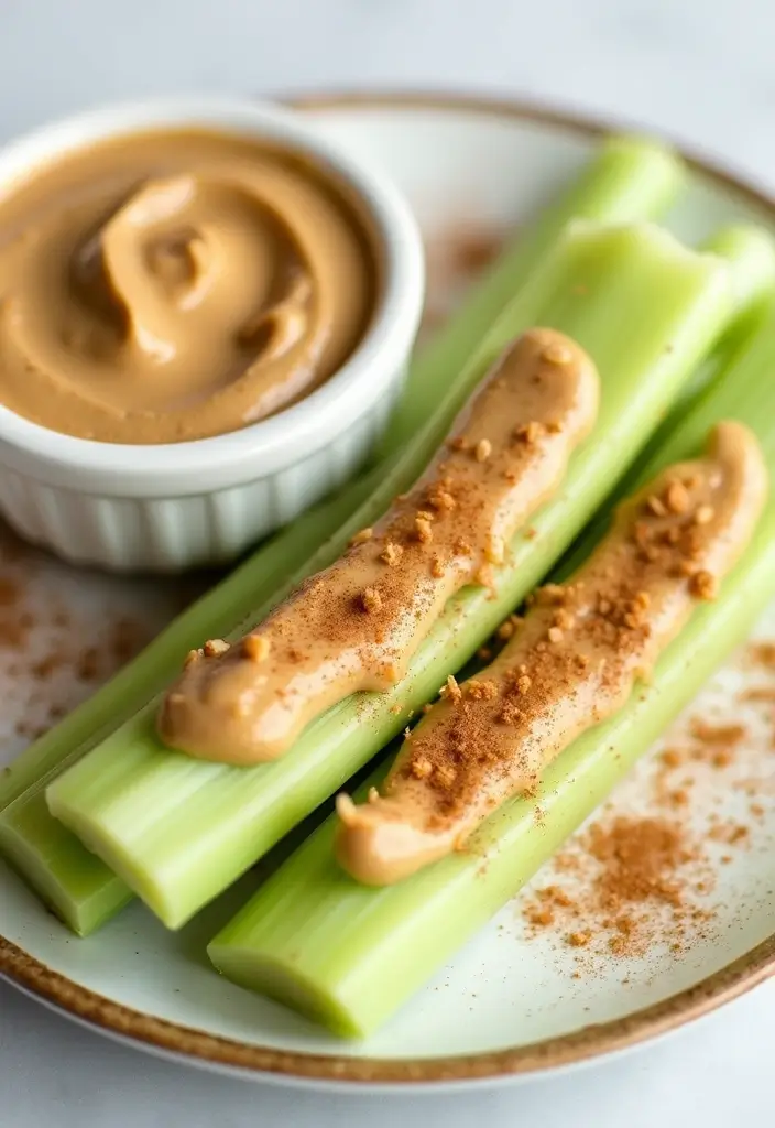 26 Easy Keto Snack Recipes for Low-Carb Lovers 22 26 Easy Keto Snack Recipes for Low-Carb Lovers - 4. Almond Butter Celery Sticks