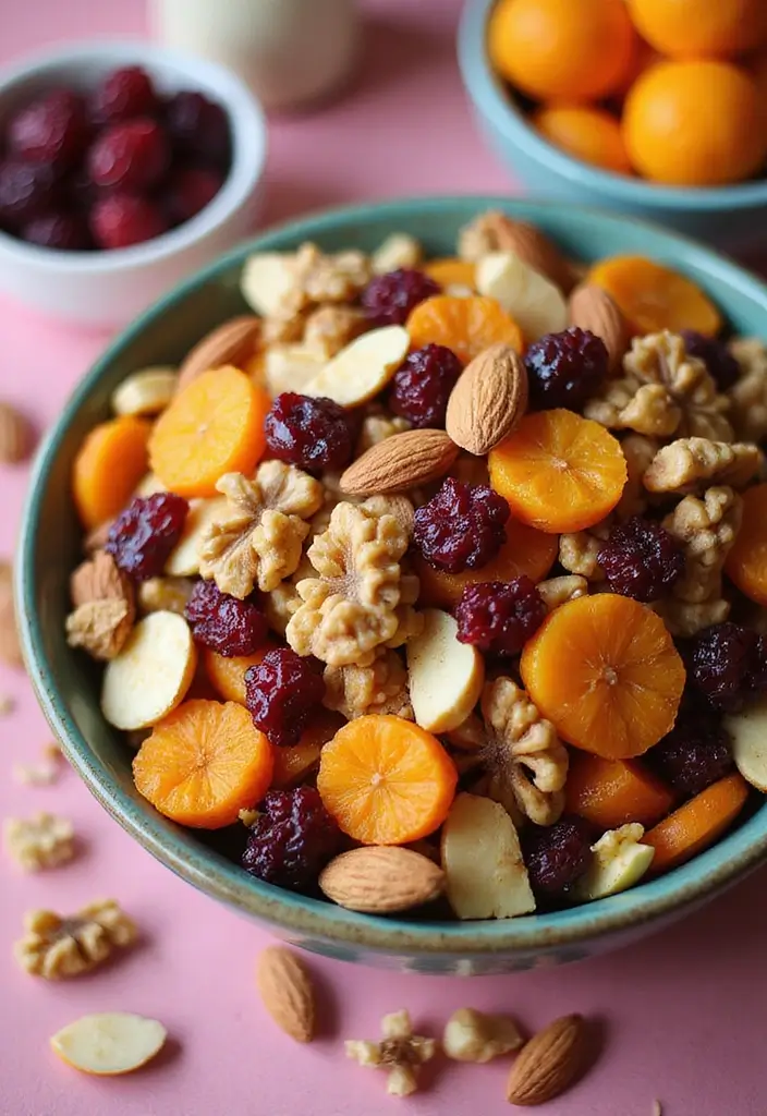 26 Easy Snack Mix Recipes for Sharing - 1. Rainbow Fruit and Nut Mix