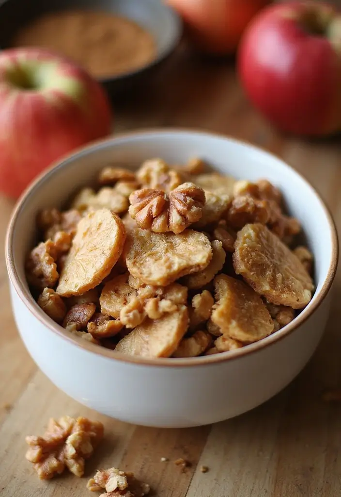 26 Easy Snack Mix Recipes for Sharing - 12. Apple Cinnamon Oat Snack Mix