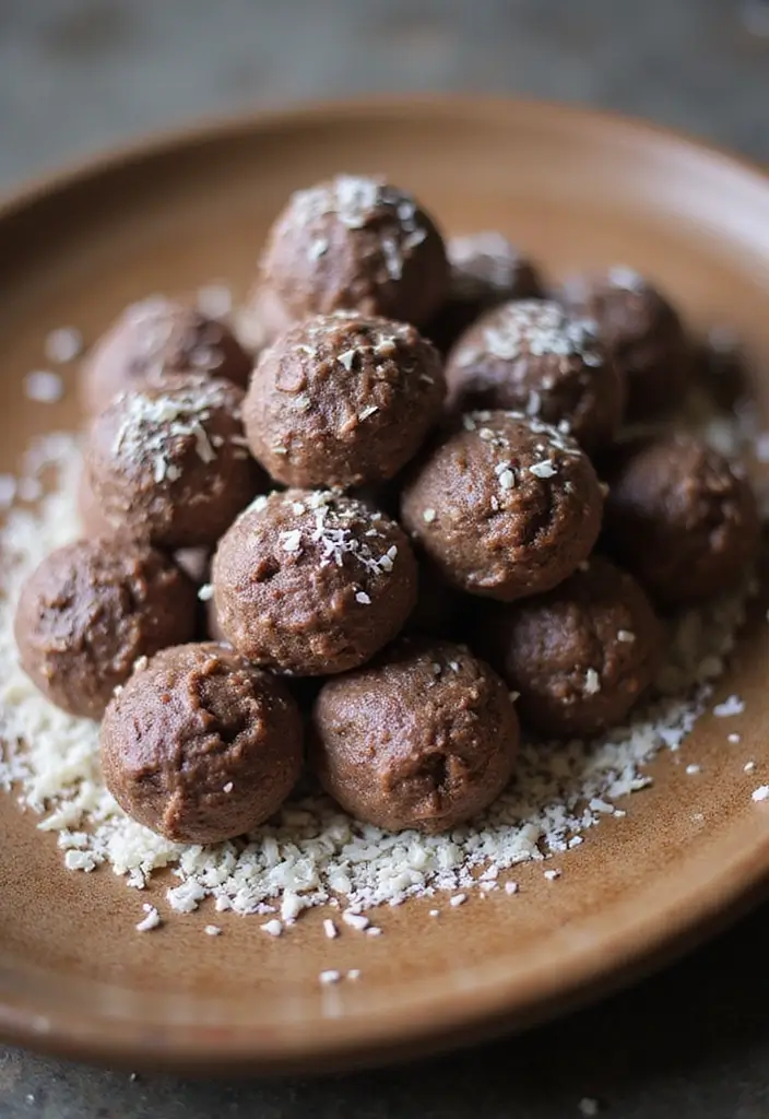 26 Easy Snack Mix Recipes for Sharing - 13. Chocolate and Coconut Energy Balls