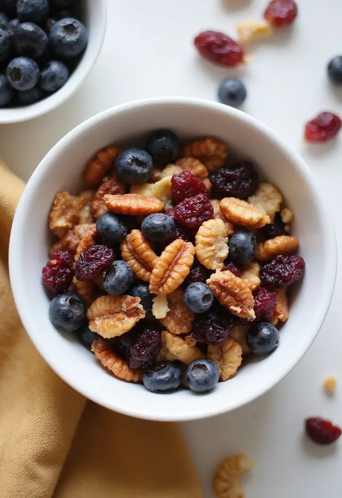 26 Easy Snack Mix Recipes for Sharing - 18. Berry Nut Snack Mix