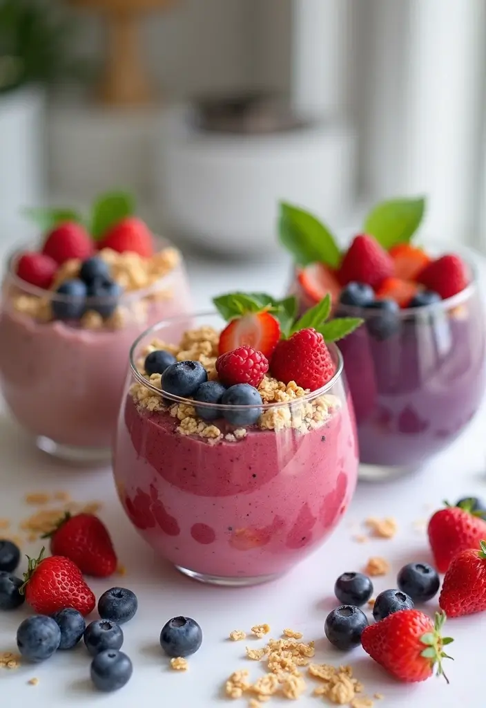 26 Easy Snack Mix Recipes for Sharing - 21. Mixed Berry Smoothie Bowl Mix