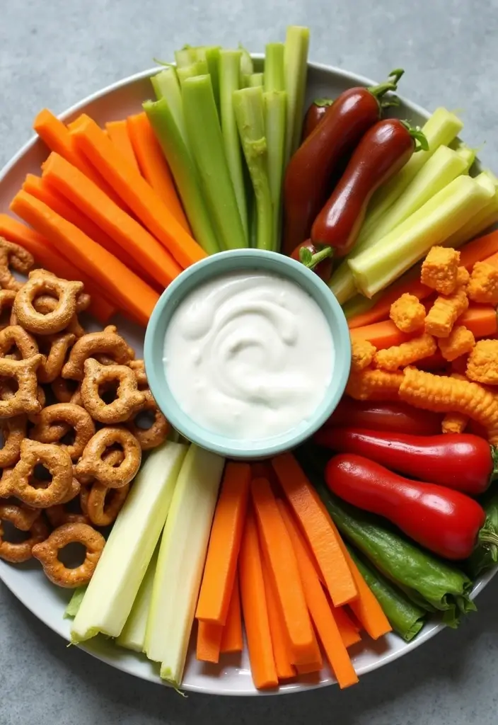 26 Easy Snack Mix Recipes for Sharing - 24. Spring Veggie Snack Mix