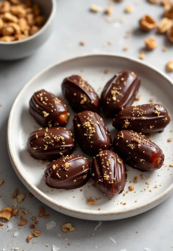 26 Gluten and Dairy Free Snack Recipes for Healthy Eating 86 26 Gluten and Dairy Free Snack Recipes for Healthy Eating - 14. Chocolate Covered Dates