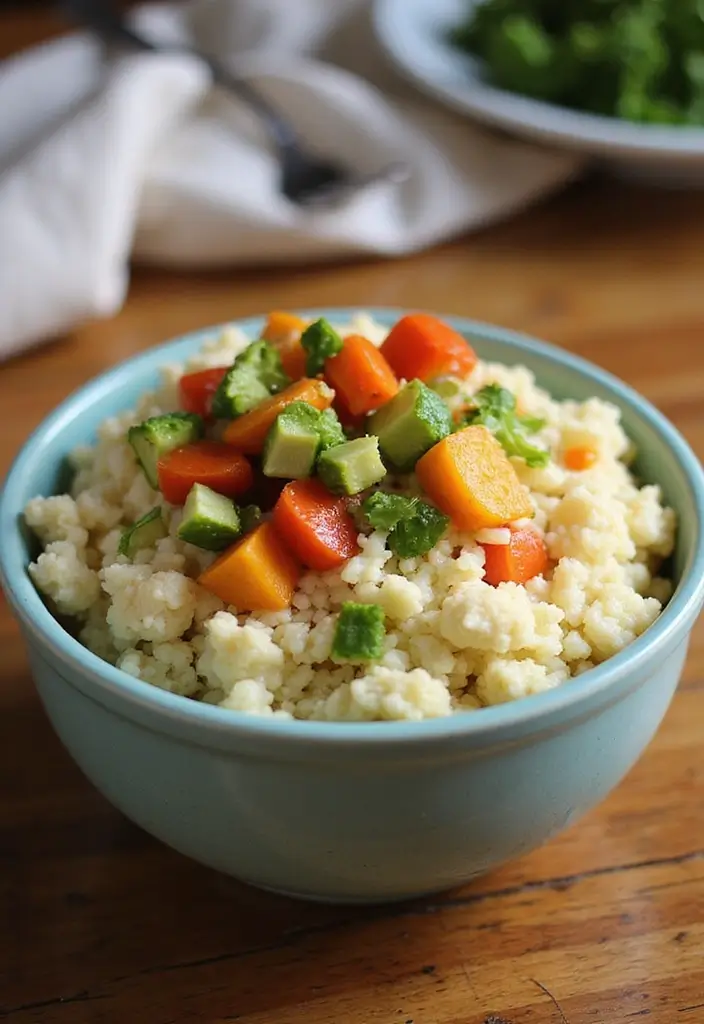 26 Gluten and Dairy Free Snack Recipes for Healthy Eating 145 26 Gluten and Dairy Free Snack Recipes for Healthy Eating - 23. Savory Cauliflower Rice
