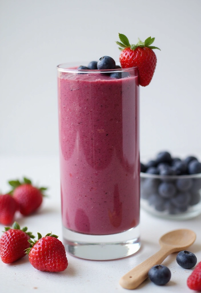 26 Healthy Greek Yogurt Snack Recipes Packed with Protein - 13. Greek Yogurt Berry Smoothie