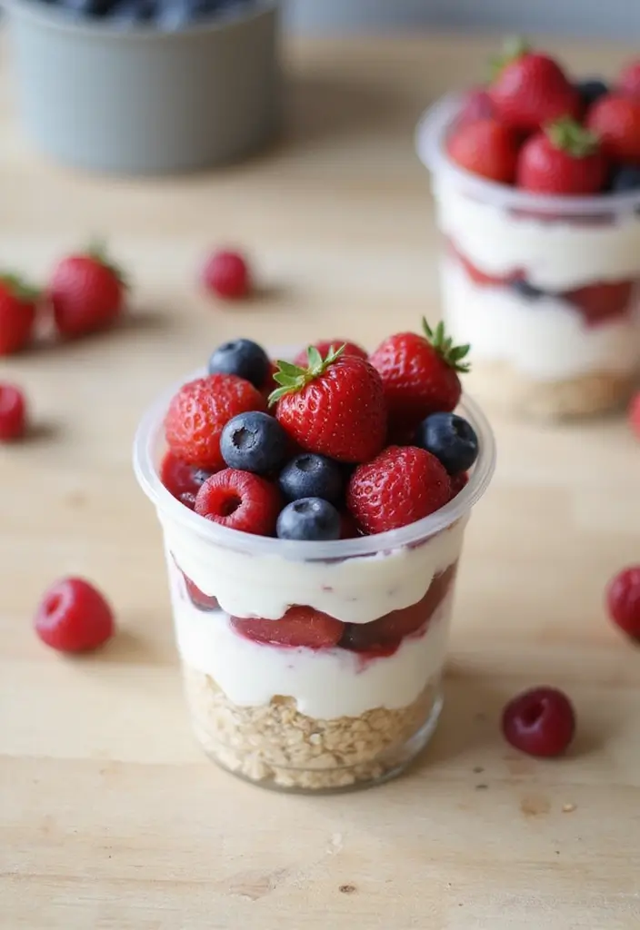 26 Healthy Greek Yogurt Snack Recipes Packed with Protein - 17. Greek Yogurt and Berry Breakfast Cups