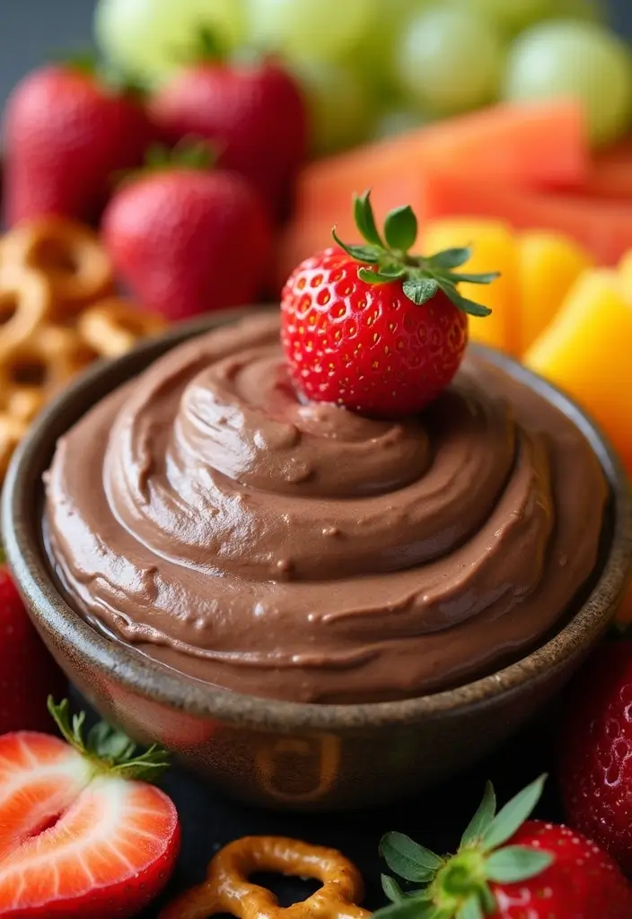 26 Healthy Greek Yogurt Snack Recipes Packed with Protein - 2. Chocolate Greek Yogurt Dip