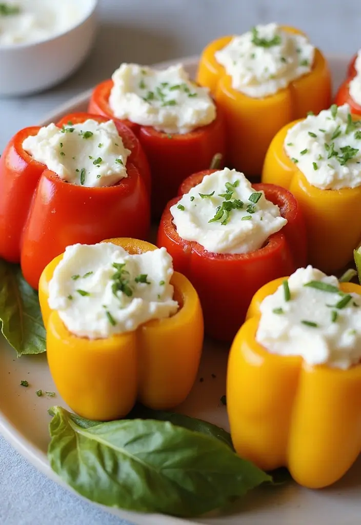 26 Healthy Greek Yogurt Snack Recipes Packed with Protein - 22. Greek Yogurt Stuffed Peppers