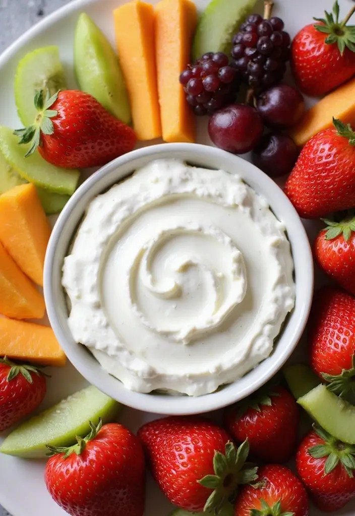 26 Healthy Greek Yogurt Snack Recipes Packed with Protein - 7. Greek Yogurt Fruit Dip