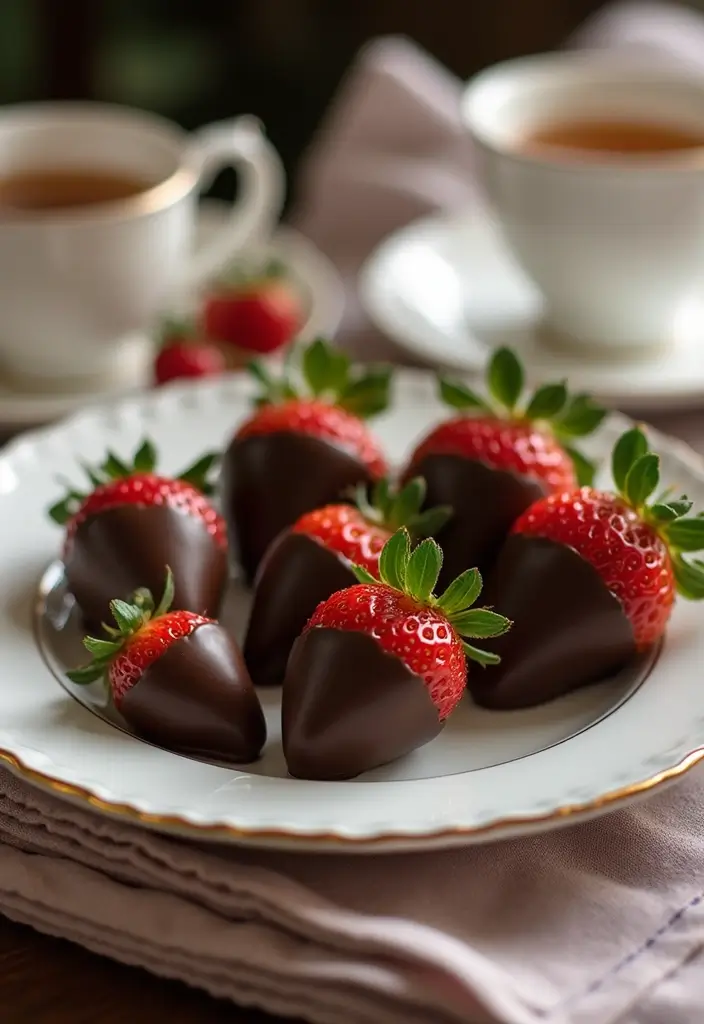 26 Quick Snack Recipes for Tea Time Moments 122 26 Quick Snack Recipes for Tea Time Moments - 20. Chocolate-Dipped Strawberries