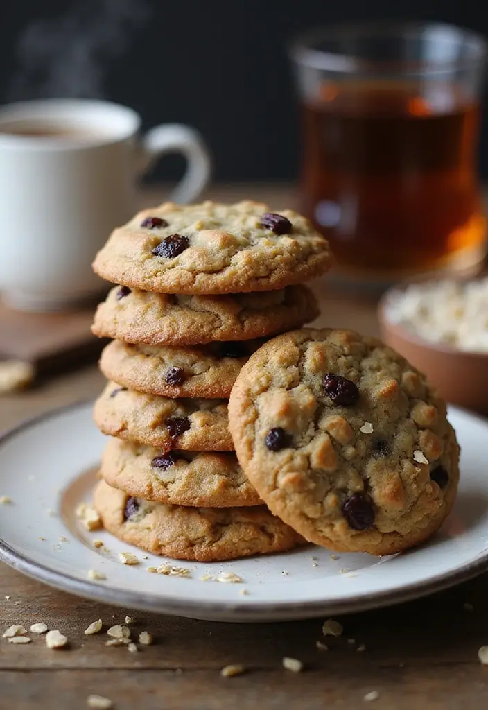 26 Quick Snack Recipes for Tea Time Moments 129 26 Quick Snack Recipes for Tea Time Moments - 21. Oatmeal Raisin Cookies