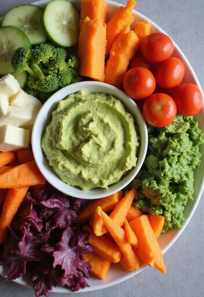 26 Quick Snack Recipes for Tea Time Moments 157 26 Quick Snack Recipes for Tea Time Moments - 25. Nacho-Style Veggies with Guacamole