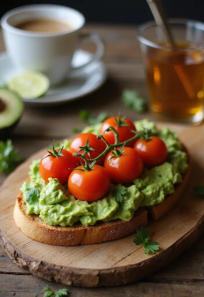 26 Quick Snack Recipes for Tea Time Moments 15 26 Quick Snack Recipes for Tea Time Moments - 3. Avocado Toast with Cherry Tomatoes