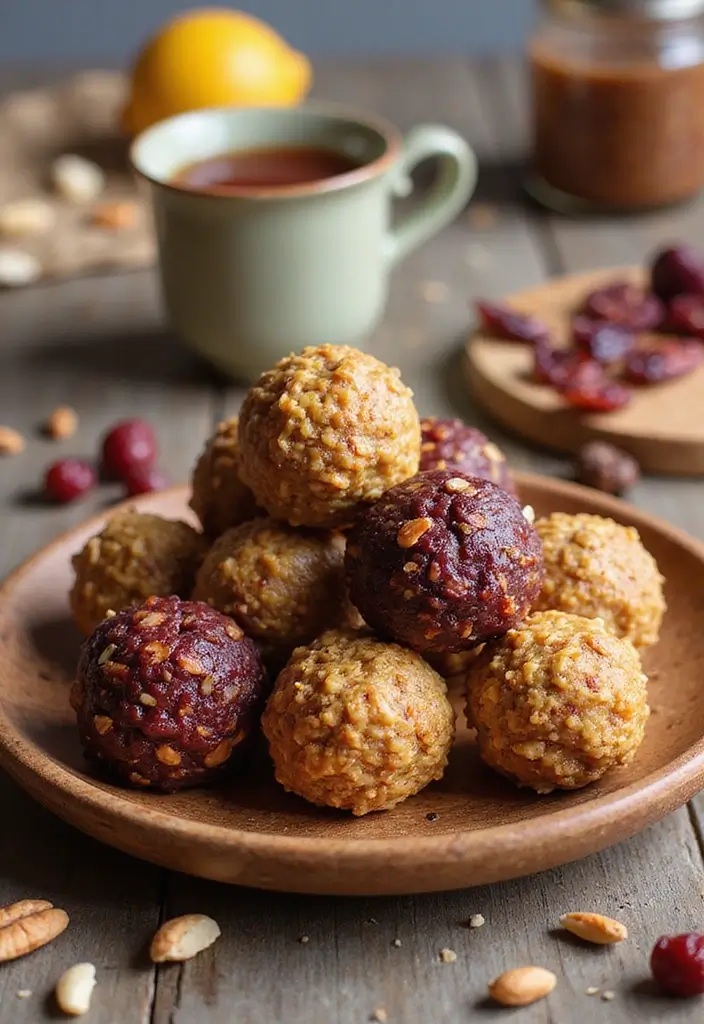 26 Quick Snack Recipes for Tea Time Moments 22 26 Quick Snack Recipes for Tea Time Moments - 4. Nutty Energy Balls