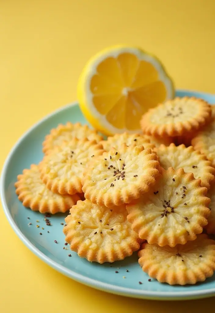 26 Snack Crackers Recipes No Bake and Simple 29 26 Snack Crackers Recipes No Bake and Simple - 5. Zesty Lemon Poppy Seed Crackers