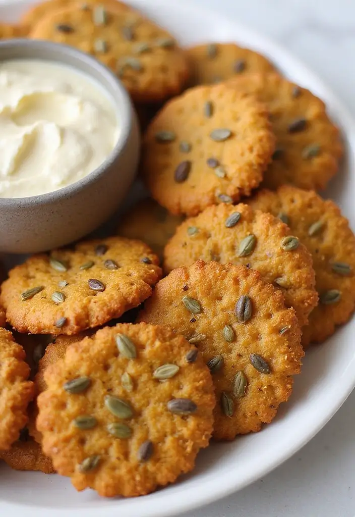 26 Snack Crackers Recipes No Bake and Simple 48 26 Snack Crackers Recipes No Bake and Simple - 8. Nut-Free Pumpkin Seed Crackers