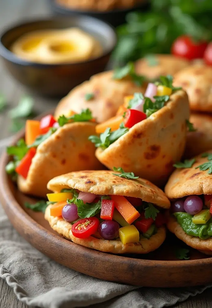 26 Snack Crackers Recipes No Bake and Simple 55 26 Snack Crackers Recipes No Bake and Simple - 9. Mini Pita Pockets with Veggies