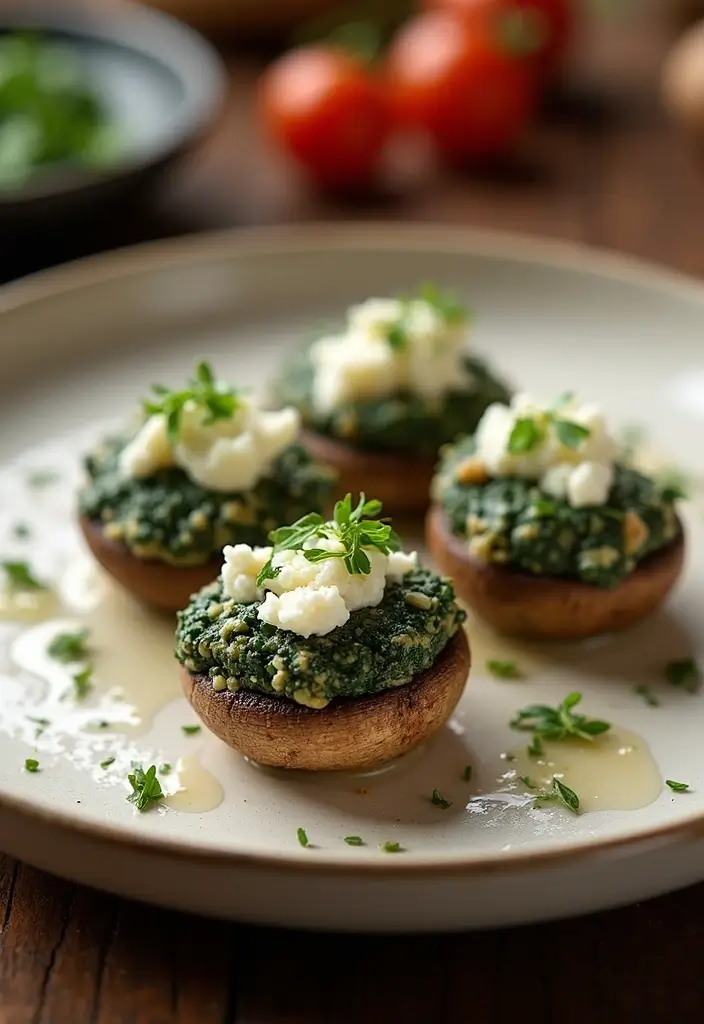 27 Air Fryer Snack Recipes for Fast and Crispy Bites 114 27 Air Fryer Snack Recipes for Fast and Crispy Bites - 18. Air Fryer Spinach and Feta Stuffed Mushrooms