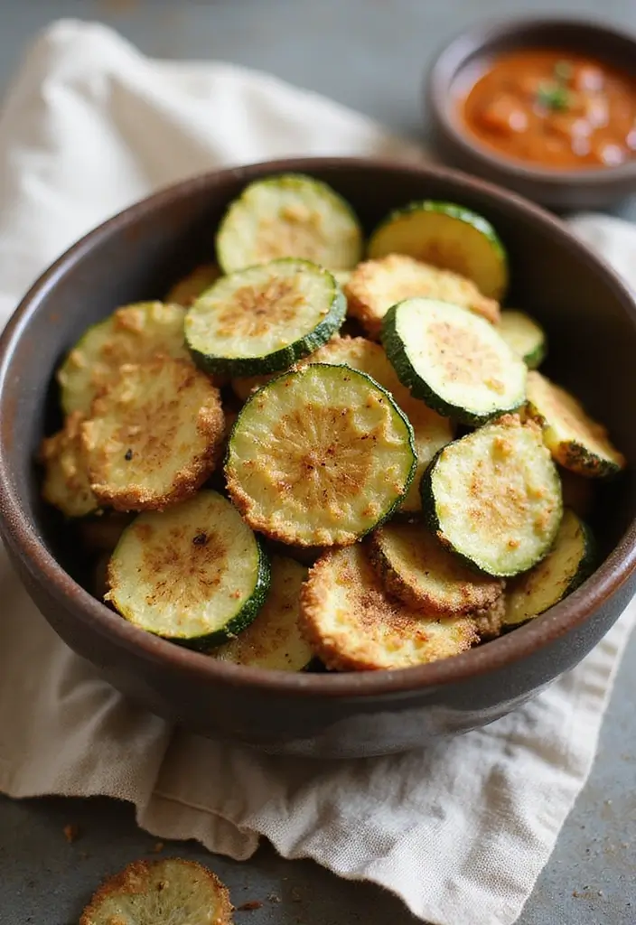 27 Air Fryer Snack Recipes for Fast and Crispy Bites 8 27 Air Fryer Snack Recipes for Fast and Crispy Bites - 2. Air Fryer Zucchini Chips