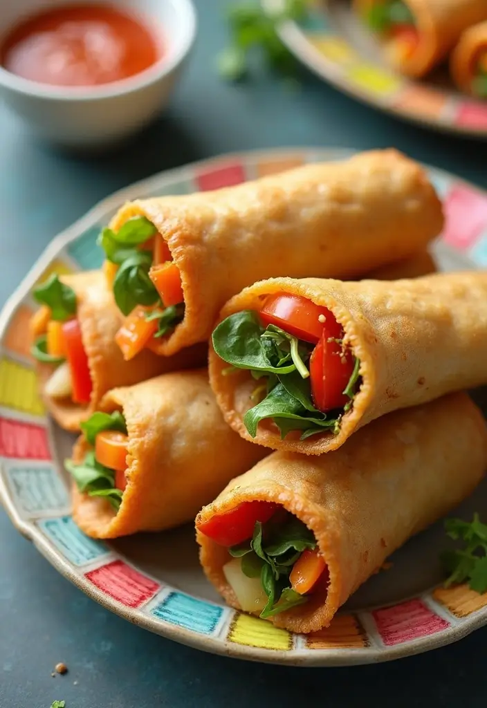 27 Air Fryer Snack Recipes for Fast and Crispy Bites 147 27 Air Fryer Snack Recipes for Fast and Crispy Bites - 23. Air Fryer Veggie Spring Rolls