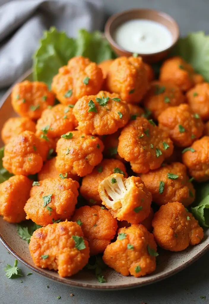 27 Air Fryer Snack Recipes for Fast and Crispy Bites 48 27 Air Fryer Snack Recipes for Fast and Crispy Bites - 8. Air Fryer Buffalo Cauliflower Bites