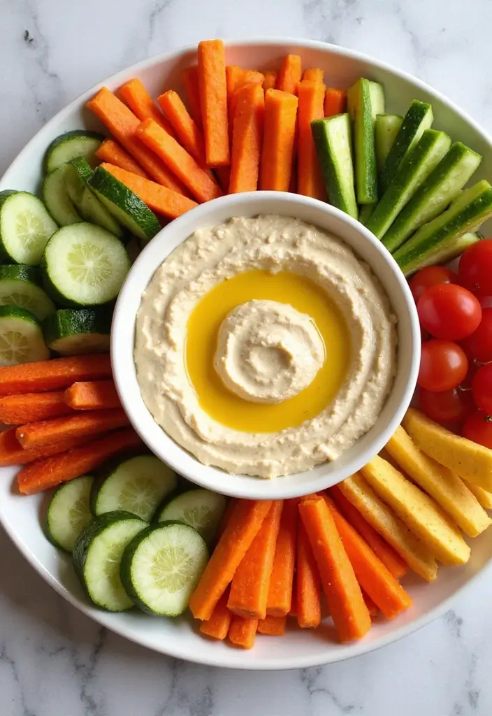 27 Easy After School Snack Recipes Kids Will Love 8 27 Easy After School Snack Recipes Kids Will Love - 2. Veggie Sticks with Hummus