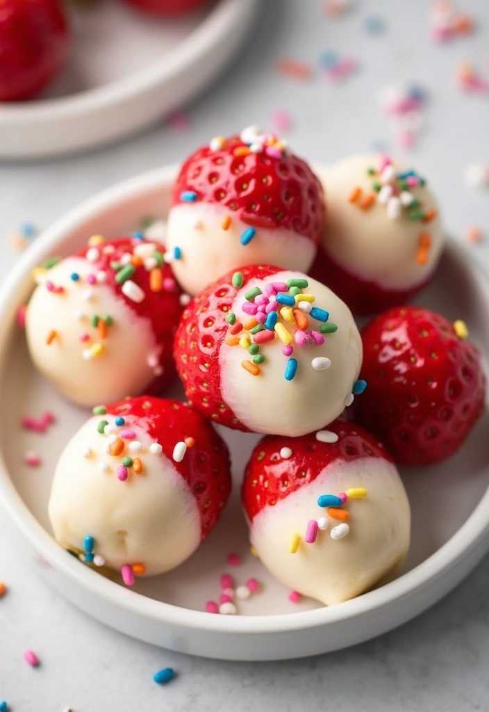 27 Fruit Snack Recipes for Kids That Are Sweet and Nutritious - 15. Yogurt-Dipped Fruit Bites