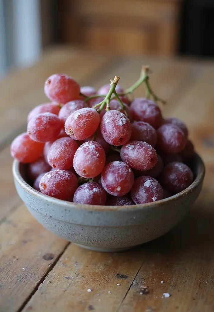 27 Fruit Snack Recipes for Kids That Are Sweet and Nutritious - 17. Frozen Grapes